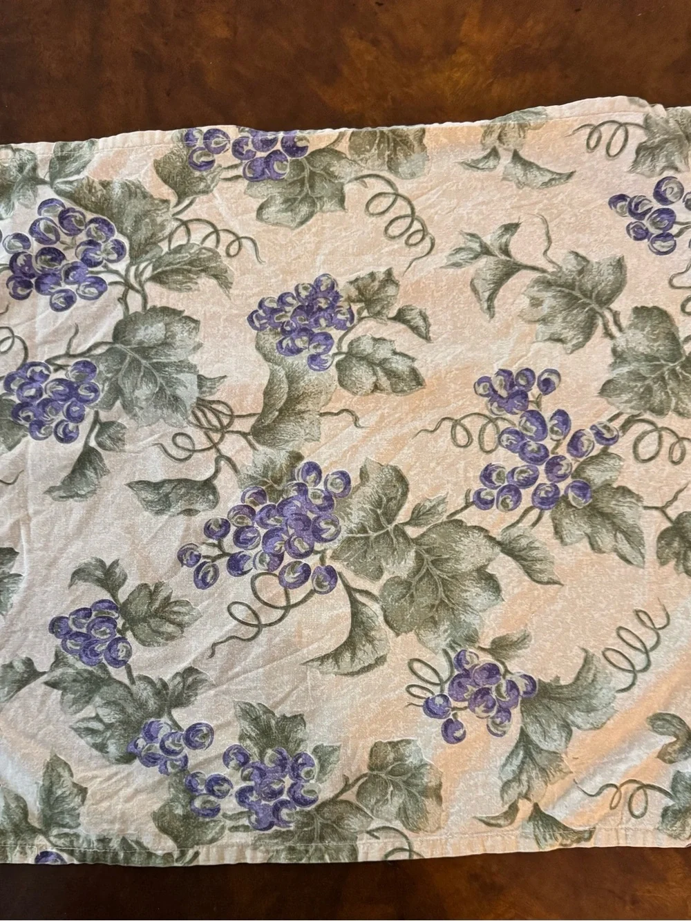 Floral Grape Print Cloth Napkins